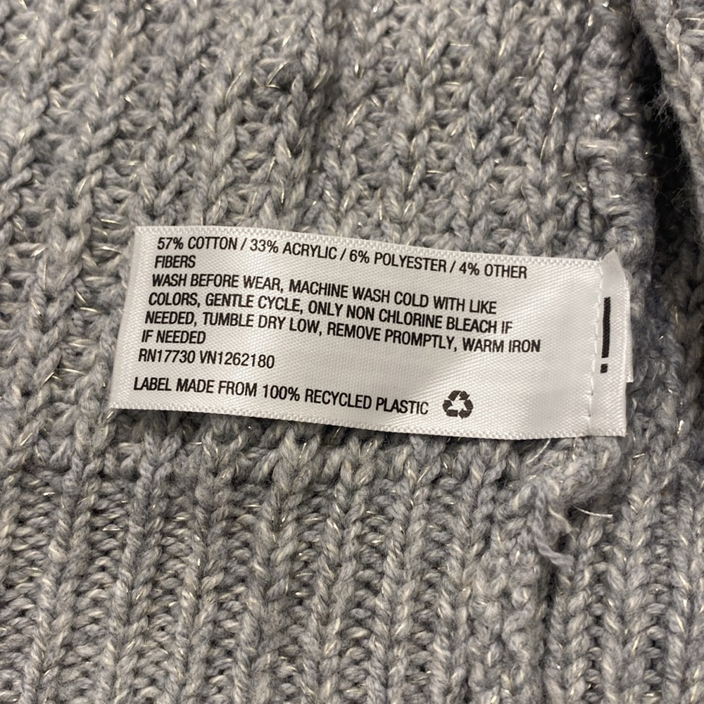 🎁NWT CAT & JACK Heather Gray Cardigan Sweater - Picture 5 of 6